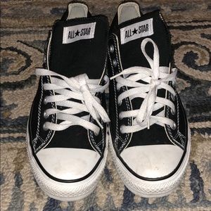 Converse black low tops
